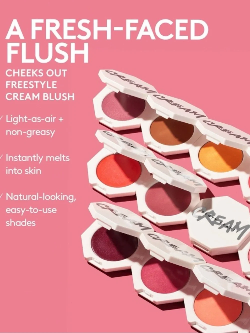 FENTY BEAUTY BY RIHANNA CHEEKS OUT FREESTYLE CREAM BLUSH;—11 PEACH FACE